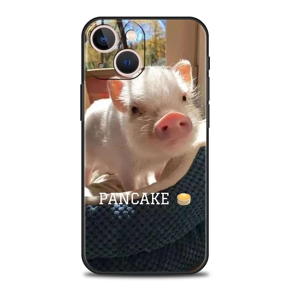 Custodia per telefono simpatico maiale rosa per iPhone 16 13 15 14 12 11 Pro MAX XR X SE XS 7 8 Plus Cover morbida in TPU