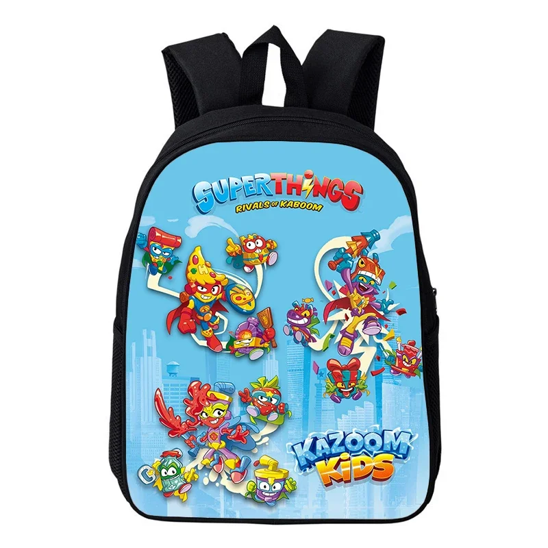 Superzings Backpack for Boy Girl Kids SuperThings Kindergarten Bag Mochila Children Game Kazoom School Bags Zip Bookbag