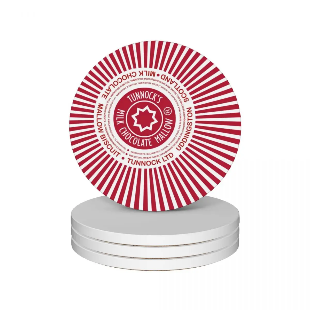 

Tunnock's Teacakes Ceramic Coasters (Set of 4) cup set for ceramics Coasters