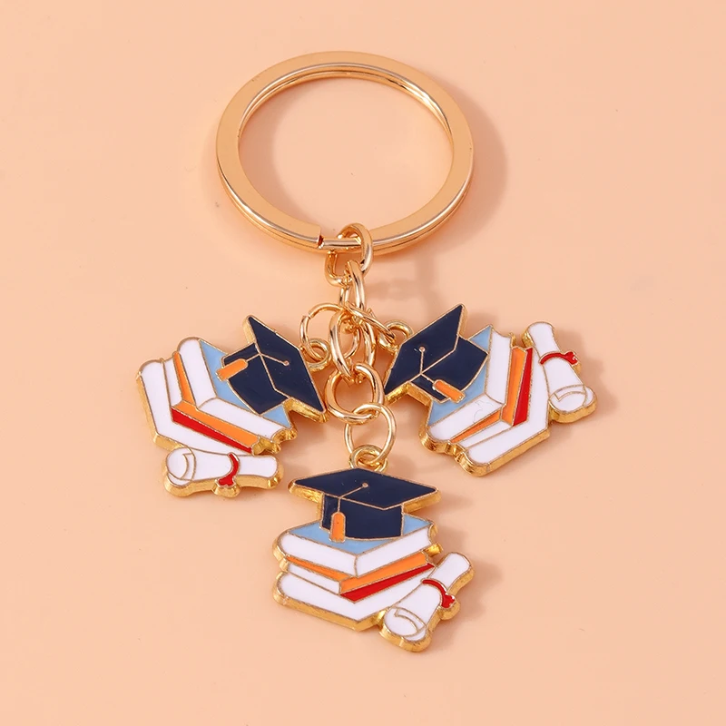 سلسلة مفاتيح لوحة مفاتيح إبداعية ، حلقة مفاتيح ملابس أكاديمية ، هدايا متدلية للطلاب ، إكسسوارات التخرج ، هدية مجوهرات لحفل تصنعها بنفسك #2