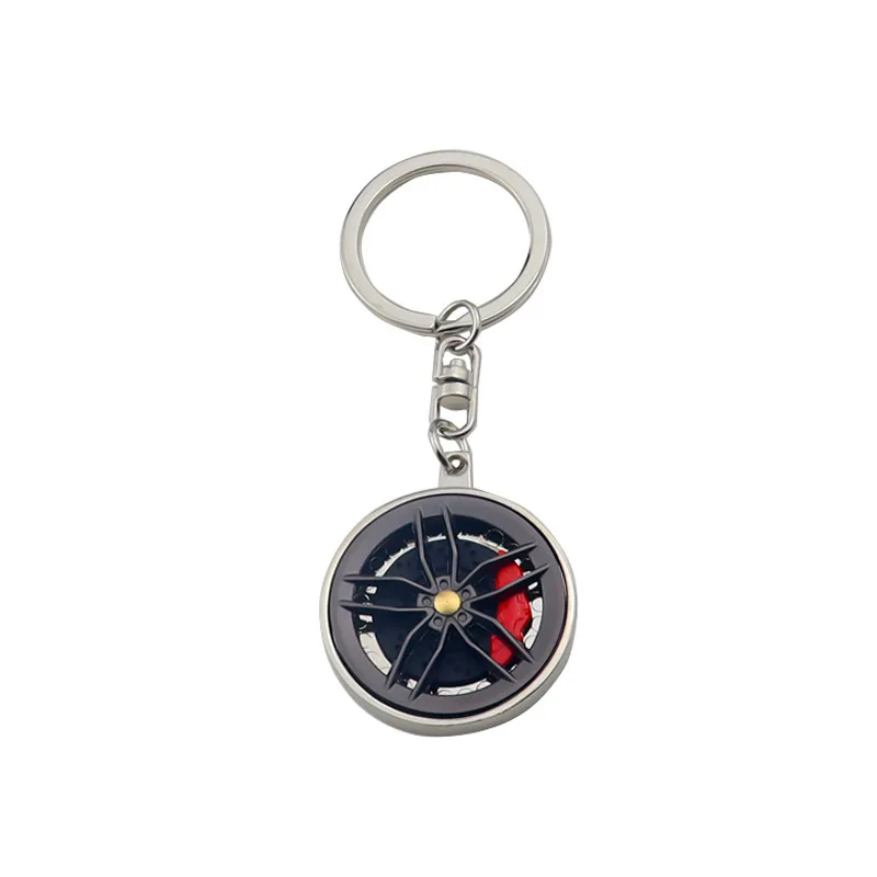 Fingertip Gadget Key Chain Car Hub Rim Wheel Keychain Fidget Toys Stress Relief Toy Keyring Bags Pendant