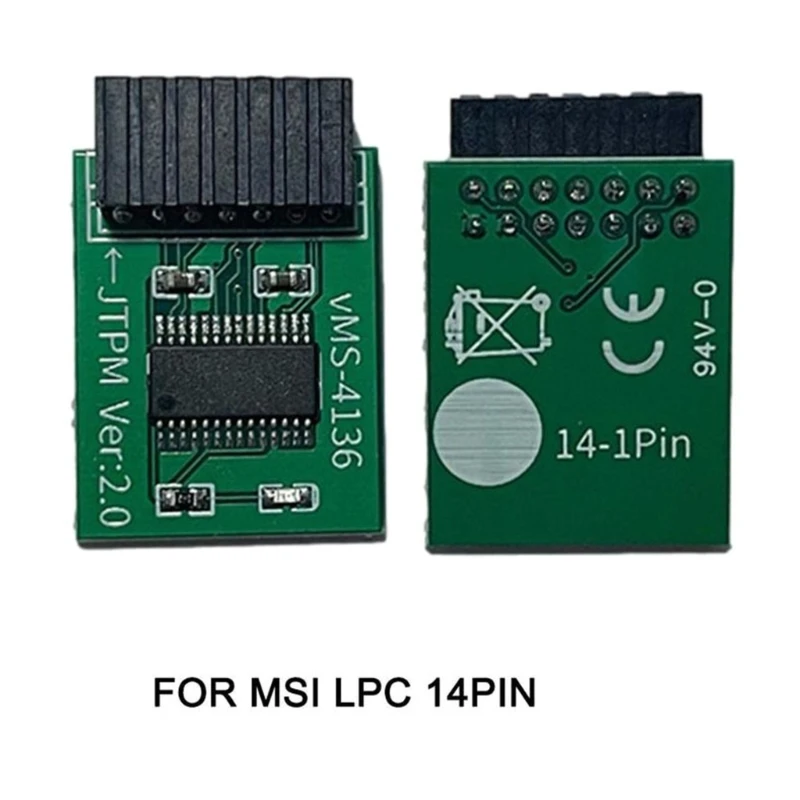 TPM 2.0 Encryption Security Module Board For LPC 14Pin Motherboards Card Computer Motherboard QXNF