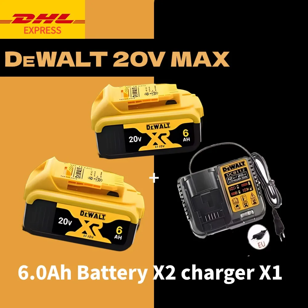 

100% genuine DEWALT 6.0Ah rechargeable battery 20V battery For DCB202 DCB203 DCB612 DCB205 DCB609