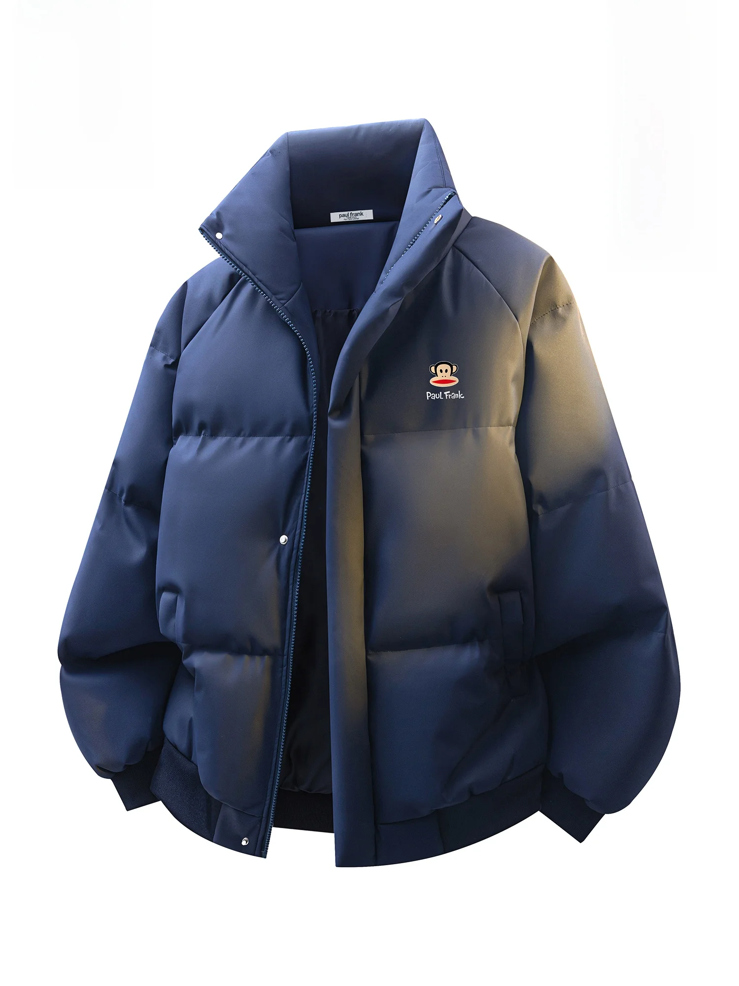 

PaulFrank Thiened Cotton Jaet Men's Casual Stand Collar Winter New Sle Warm Bread Clothes Pure Color Loose Fit Polyeste...