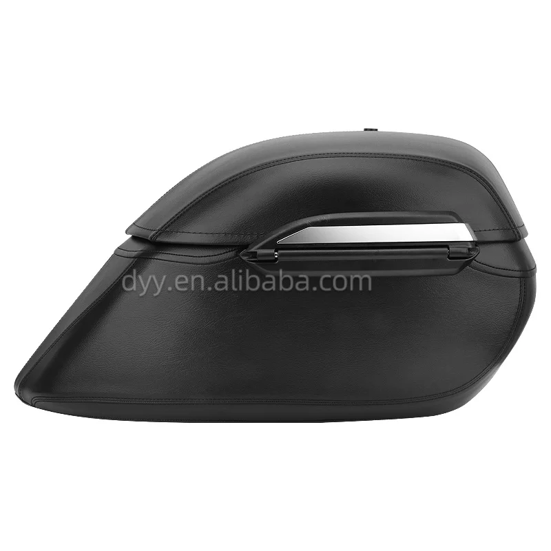 

Motorcycle Black Universal Hard Saddle Bag Saddlebags For Honda Suzuki Kawasaki Harley Yamaha Victory