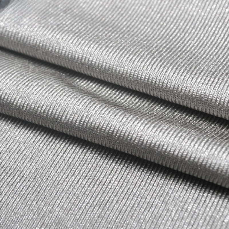 

Electromagnetic radiation protective 100% Silver fiber knitted fabric New energy vehicles, EMC laboratory EMF shielding cloth