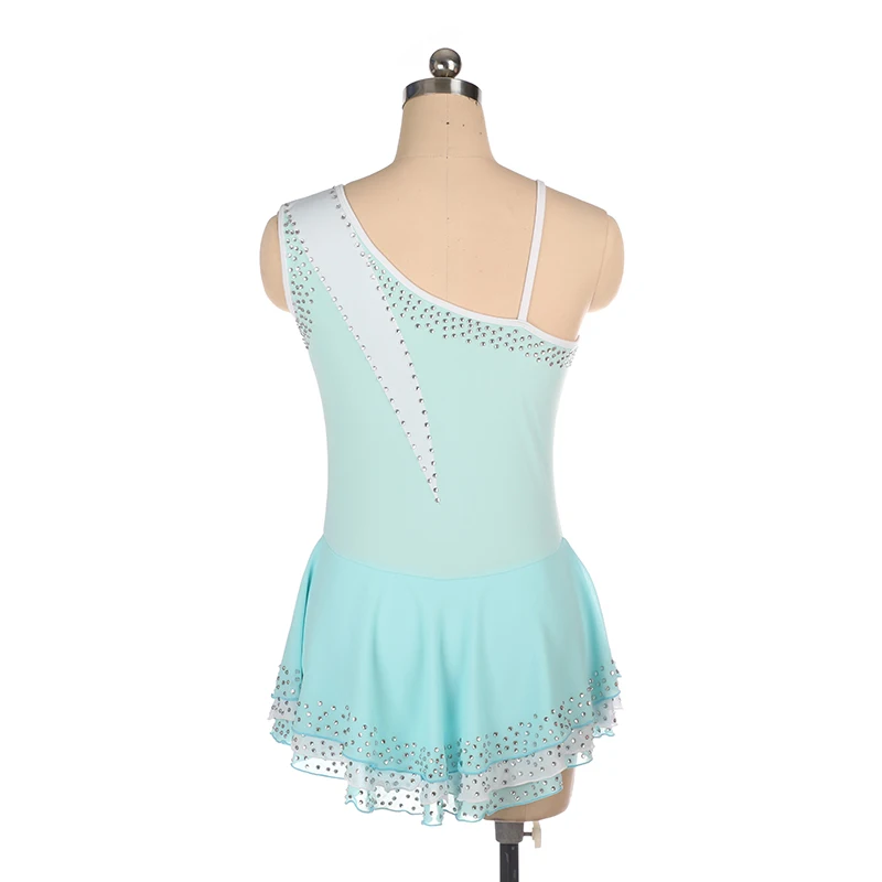 مخصص المرأة حجر الراين غنائي الشكل التزلج أكمام اللباس المنافسة الجوارب