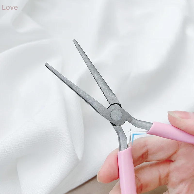 [L&P] Nail Art Shaping Clip Tweezers Manicure Tool UV Gel Tool Multi-Function Carbon Steel Nipper Picking Up Rhinestone