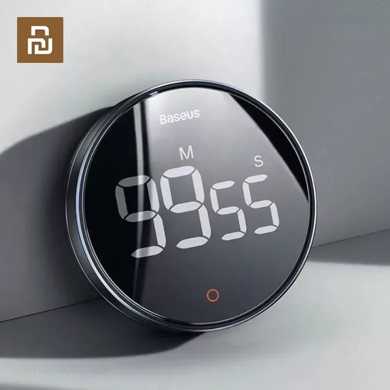 Youpin Baseus Magnetic Digital Timers Manual Countdown Kitchen Timer Countdown Clock Mechanical Cooking Countdown Time Timers