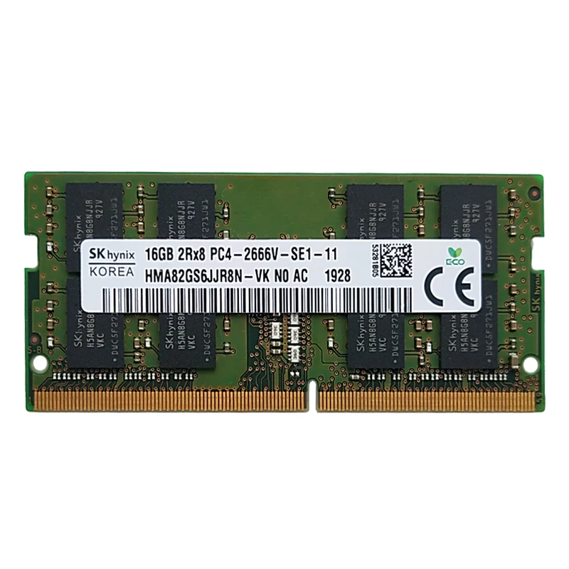 

SK hynix ddr4 16gb 2666 RAMs SODIMM DDR4 16GB 2Rx8 PC4-2666V-SE1-11 Laptop Memory 1.2V