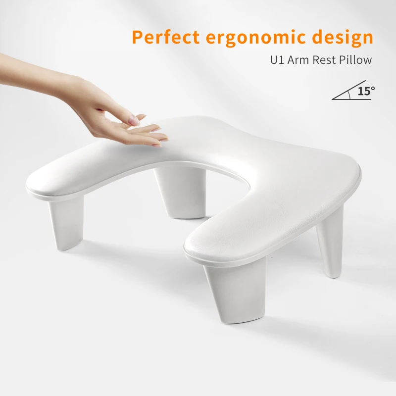 

U-образная подушка для ногтей с двумя руками, подушка для ногтей из искусственной кожи, может сна, подушка для ногтей, магазин ногтей, специальная подушка для рук