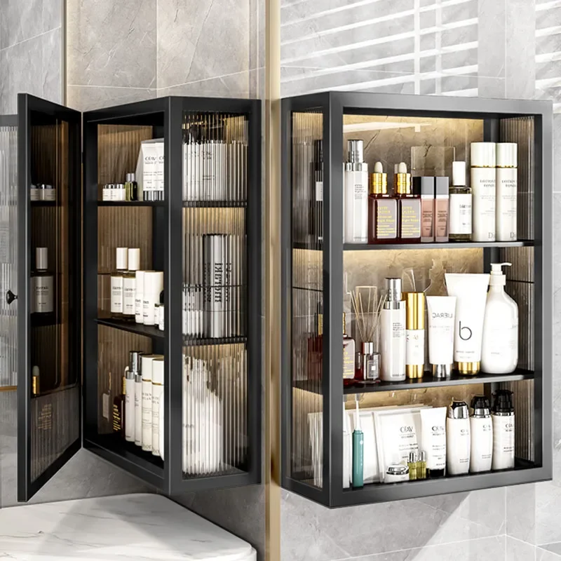 Skincare Bookcase Wine Bathroom Cabinet Closet Partitions File Plastic Bathroom Shelves Storage Wall Gabinete Home Furniture