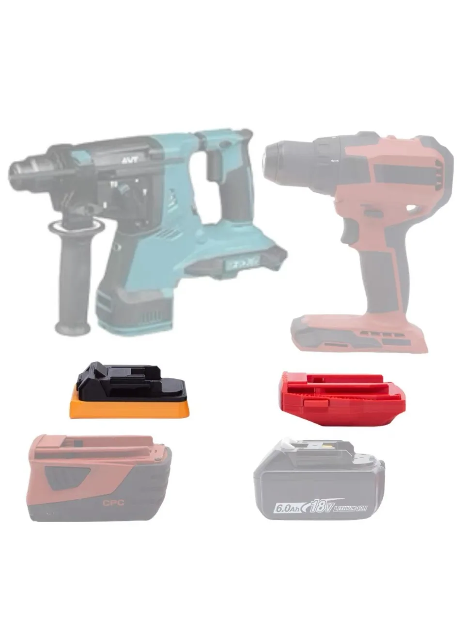 Adaptateur convertisseur pour batterie lithium-ion Hilti Makita 18v, conversion en batteries Makita Hilti B22V, connecteur d'outil