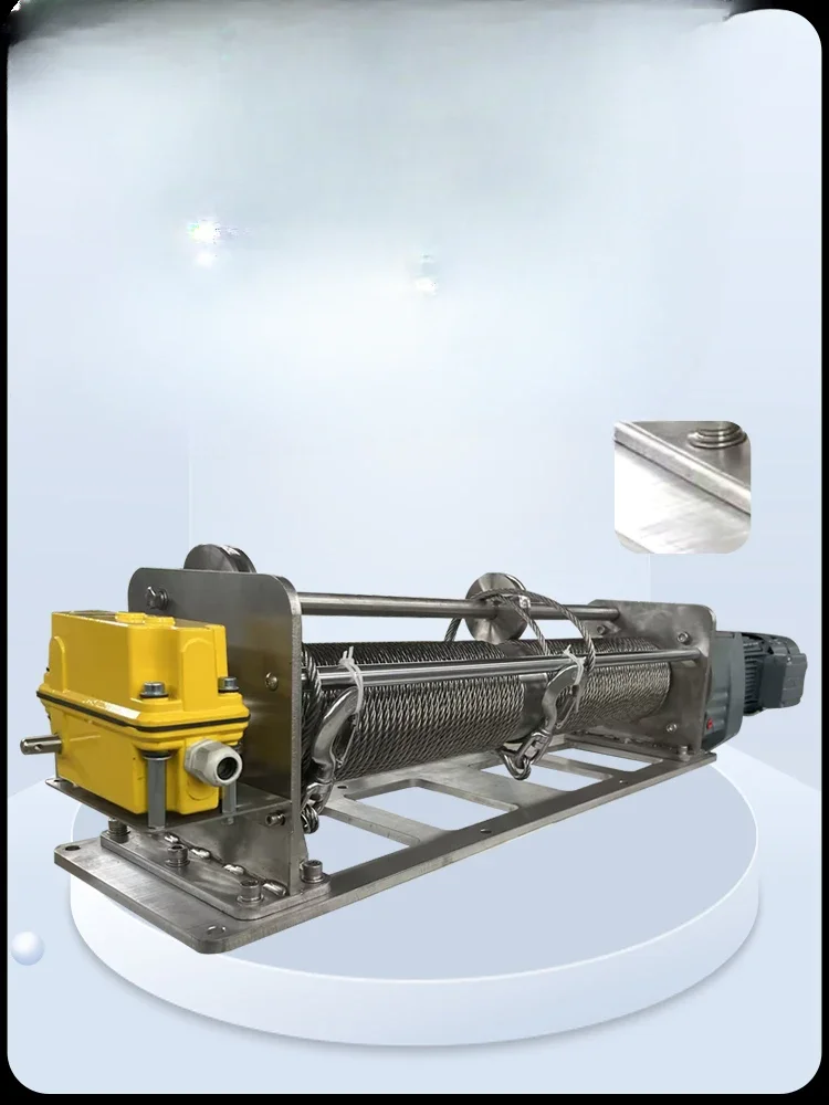 One-type winch with compact structure and double rope synchronous lifting silent winch