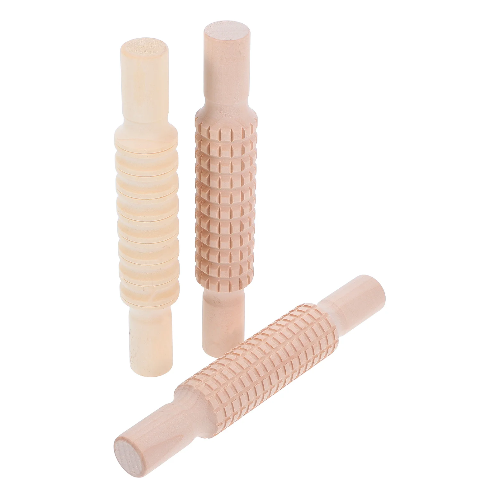 

3pcs Children's Embossing Sticks Clay Tools Patterned Rods Texture Polymer Roller Pottery Kits Safe Creativity