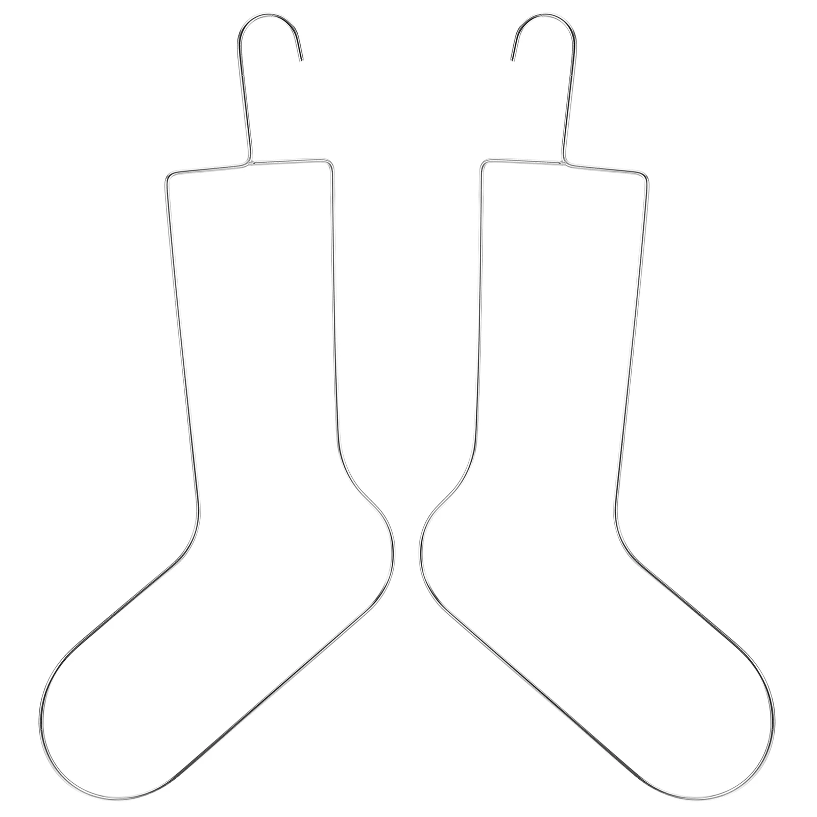 

2 Pcs Sock Display Stand Knitting Blockers Knitted Socks Metal Airer Stainless Steel