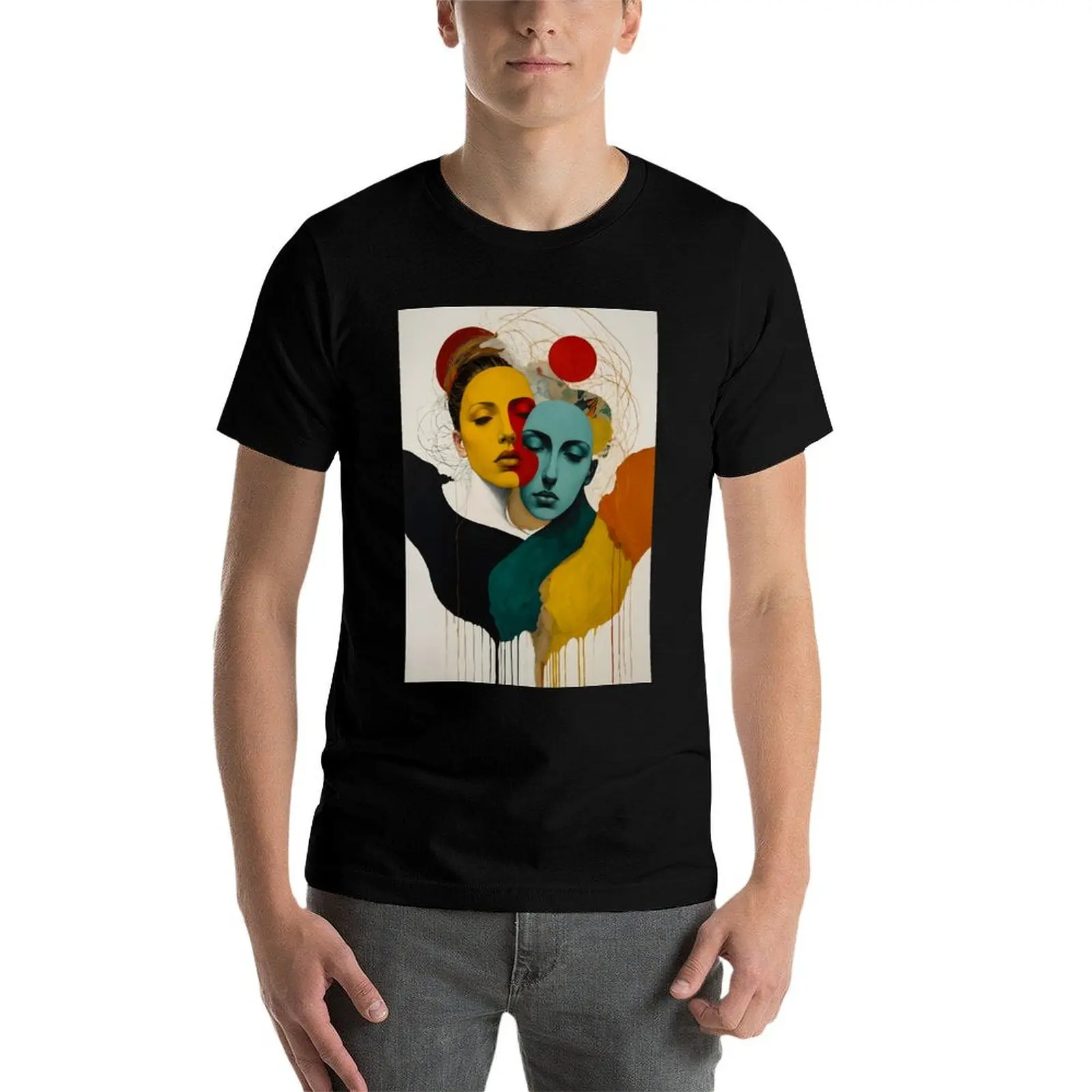 

Face to Face in a life T-Shirt t shirts designer cotton tshirt 100% t shirt man plain T-Shirt