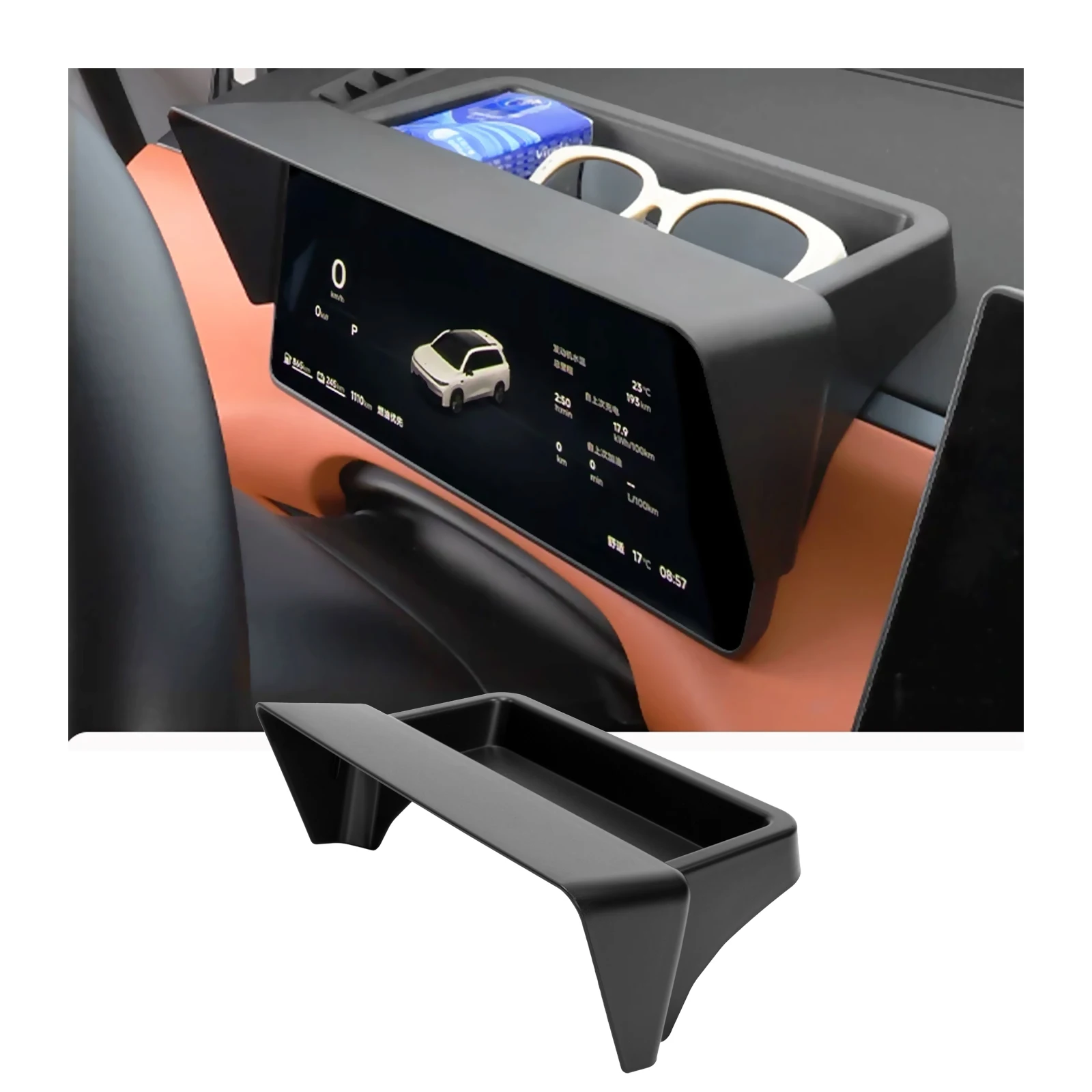 Für Leapmotor C10 2024 2025 2026 Armlehnen-Aufbewahrungsbox Armaturenbrett-Sonnenschutz-Aufbewahrungsbox Leapmotor C10 Aufbewahrungserweiterungszubehör