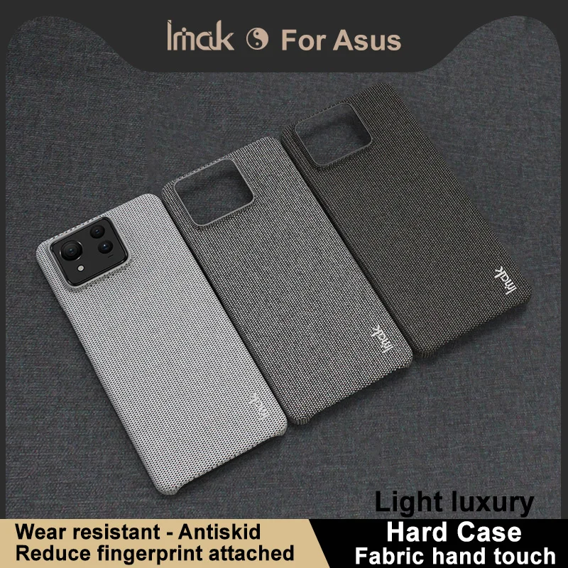 Zenfone 11 Ultra 5G 2024 IMAK Cloth Fabric Pattern Back Panel for Asus Zenfone 11 Ultra Case Hard Bumper Funda Phone Zenfone11