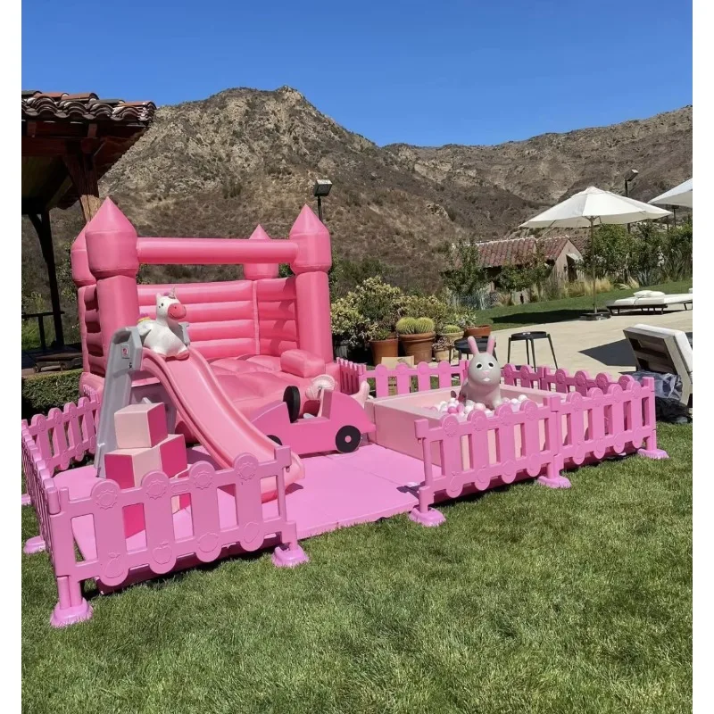 Toddlers and preschoolers pink soft play equipment foam game set