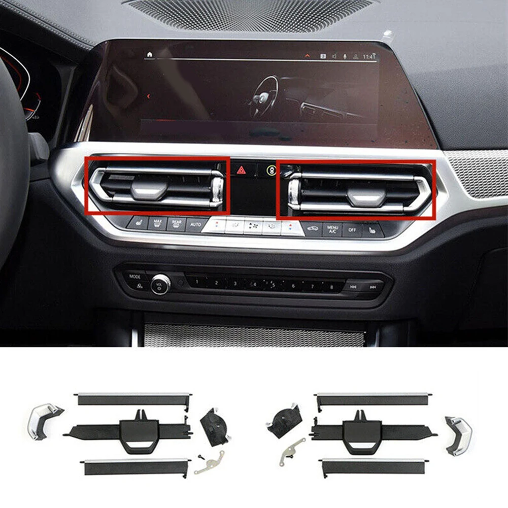 

1set Front AC Air Vent Clip Trim Correct Connector Direct Installation G26 X3 G01 Grill Tab Left + Right Brand New High Grade