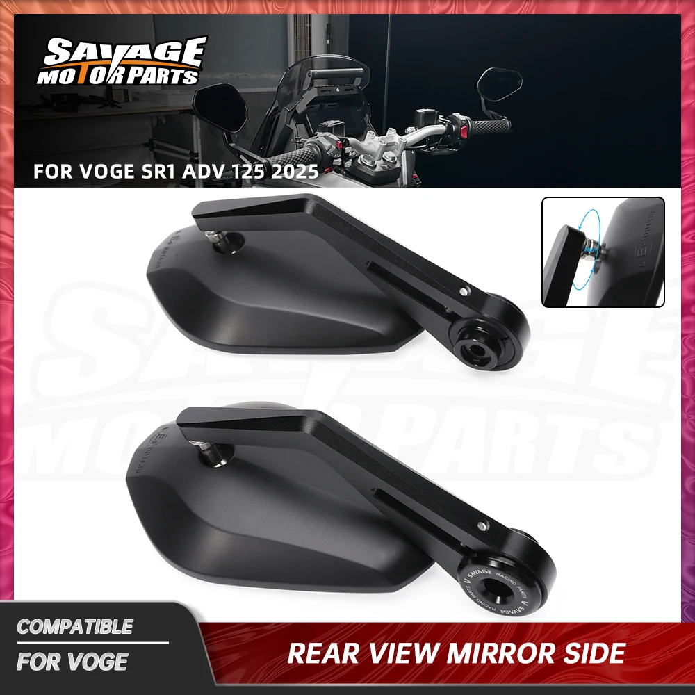 

2025 ADV125 Rearview Mirror Side For VOGE SR1 ADV 125 2025 Motorcycle 360 Degree Adjustable Rearview Mirrors Accessories