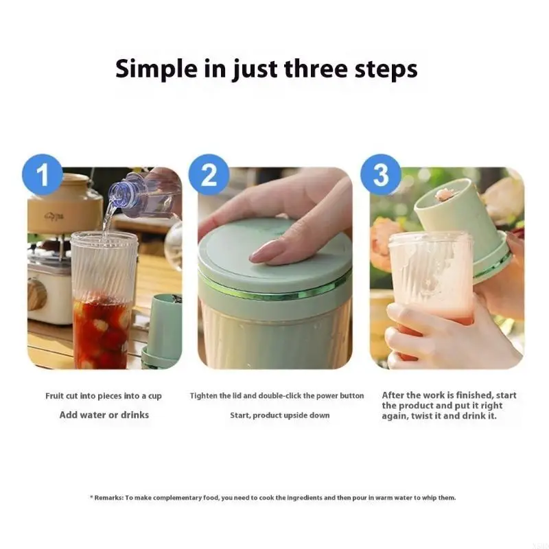 과일 블렌더 고효율 모터 방수 USB 충전 350ml Juicer Cup N58D