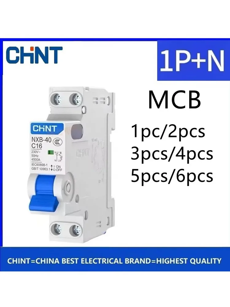 DPN 1P+N CHINT NXB-40 Replace DZ267-32 6A 10A 16A 20A 25A 32A 40A 220V 50HZ Miniature Leakage Circuit Breaker MCB