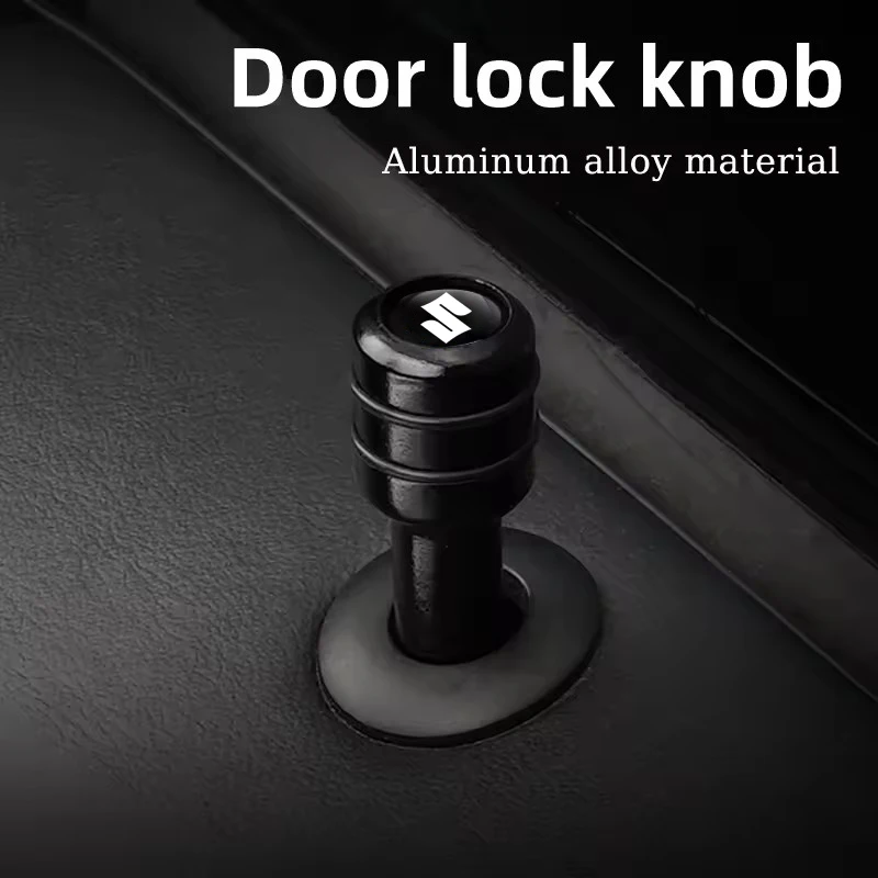 Para SUZUKI: Novas Capas/Tampas de Liga para Pinos de Trava de Porta de Carro (2/4 Peças) - Modelos Grand Vitara, Swift, SX4 S-Cross, Jimny, Samurai, Alto, Ignis