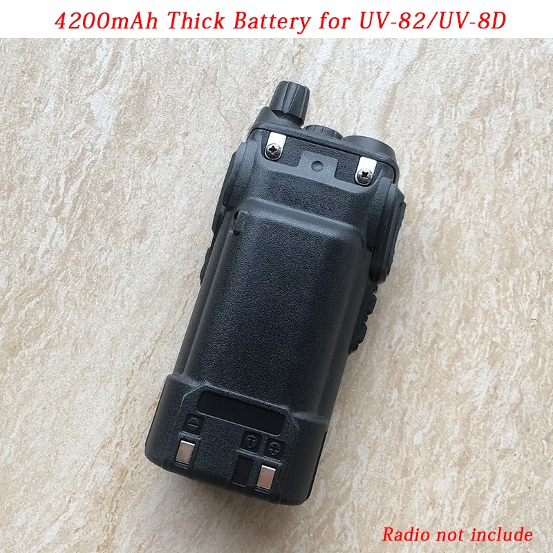 Baofeng UV-82 Thicken Li-ion Battery 2600/3800mAh for UV82 UV8D Walkie Talkie Two Way Radios with USB Cable Charging