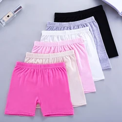 3Pcs Summer Candy Color Kids Leggings Girls Safety Shorts Cotton Leggings Girls' Beach Shorts Suitable For Children Ages 2-13