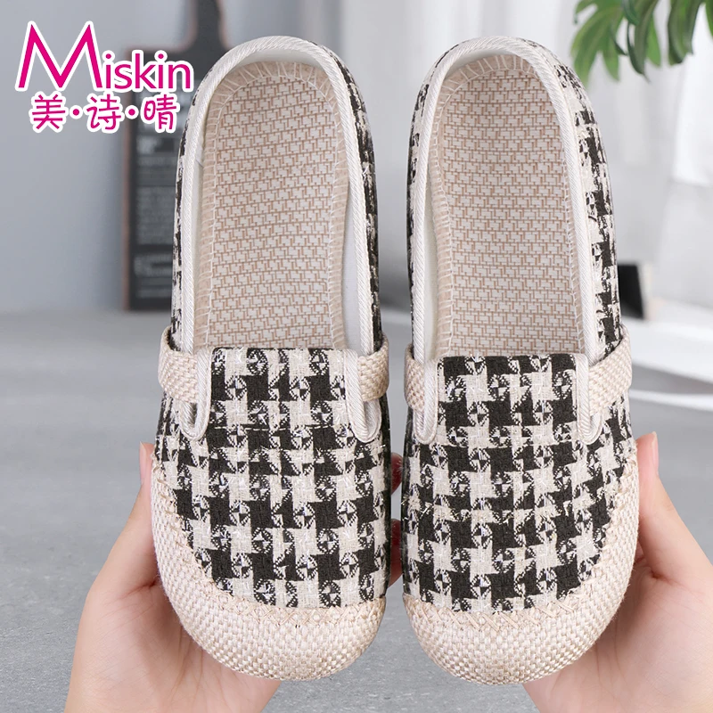Летняя обувь, женские повседневные женские кроссовки, эспадрильи для женщин, с неглубоким носком, новинка 2025, дышащая ткань для вождения, рыбацкая парусина