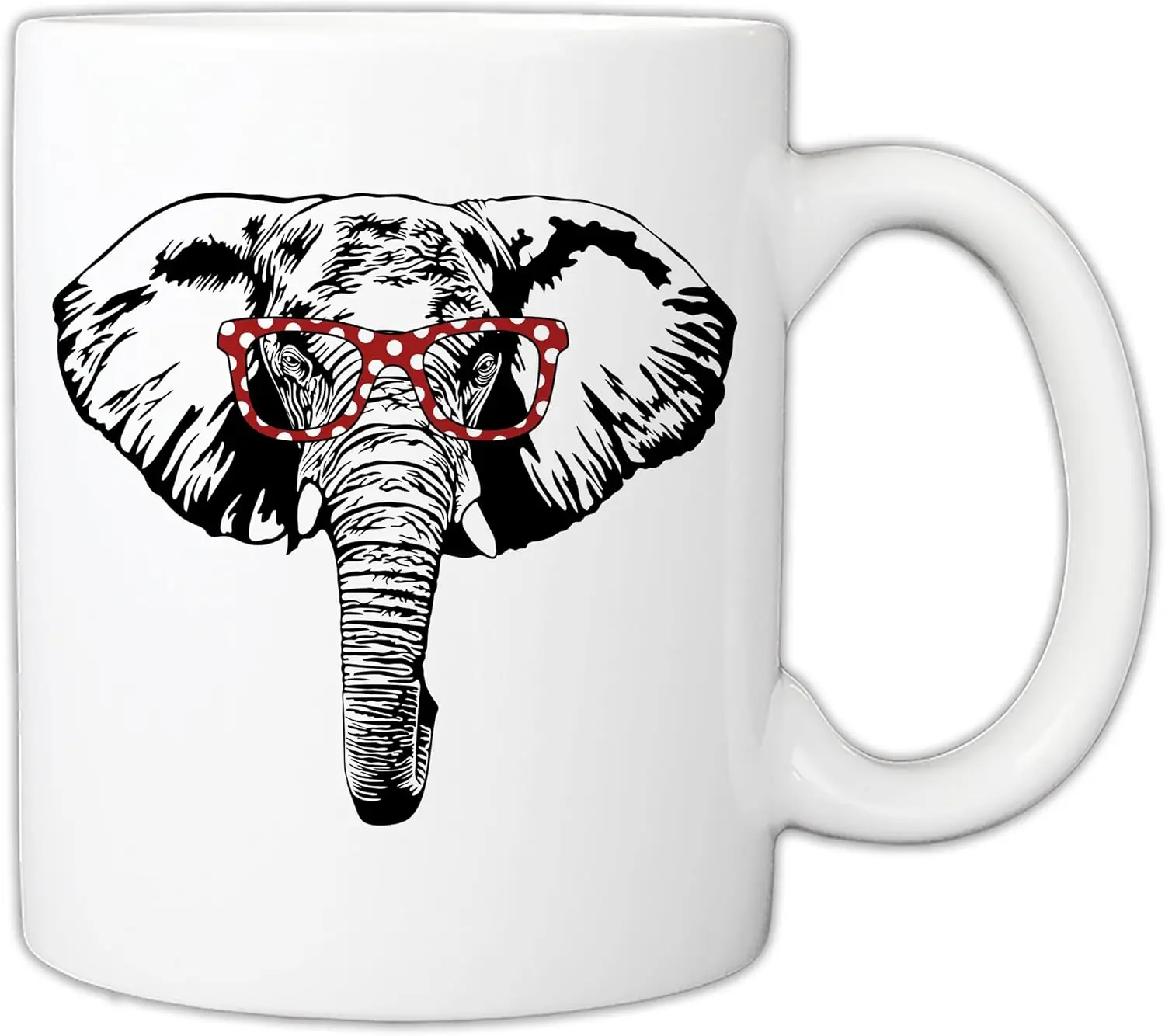 

Gift For Elephant Mama - Cute Funny Elephant Wearing Glasses Mom Mama Pet Owner Lover 11oz Mug