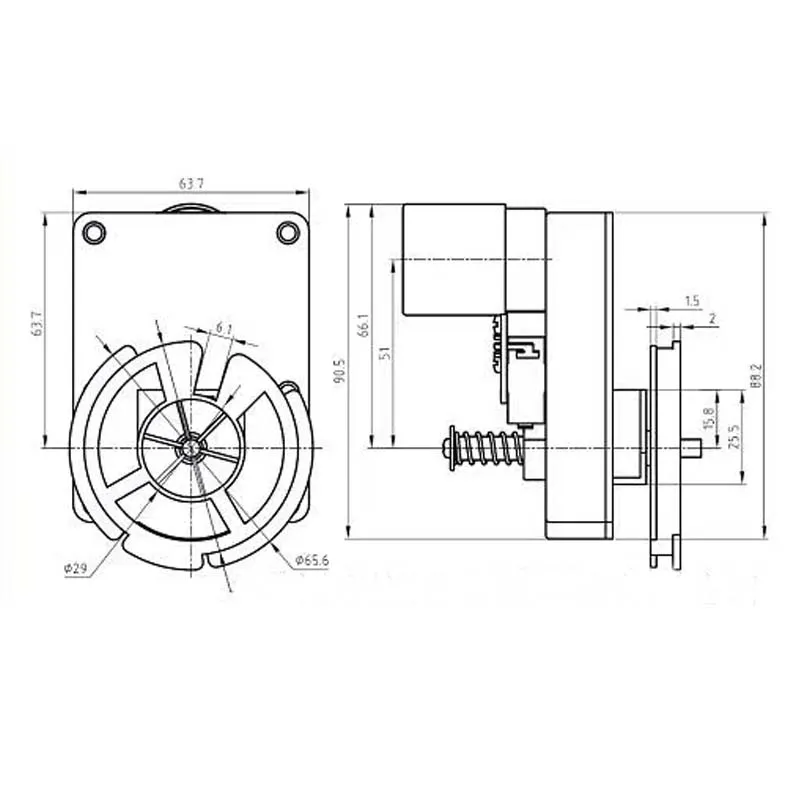 自動コンパクトマシン,電気モーター抽出器,ギアボックス,スプリングモーター化