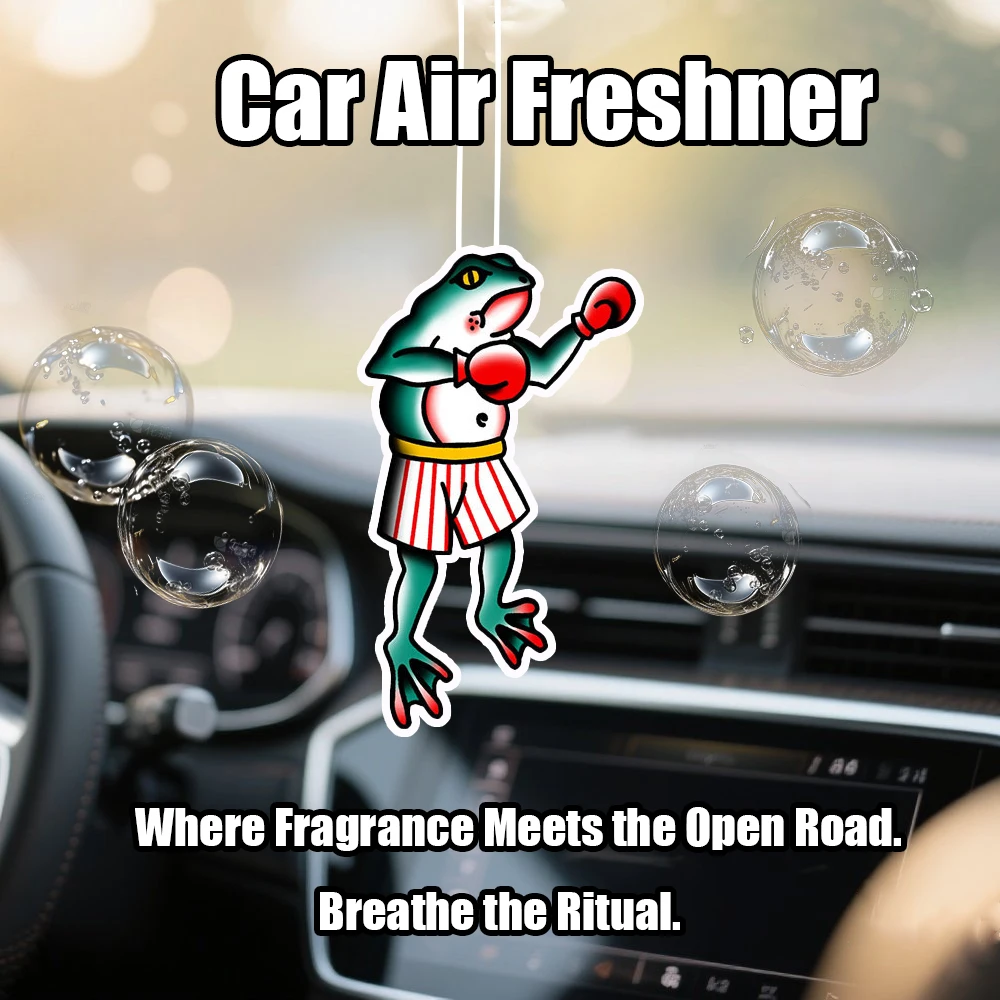 Boxing Frog Hanging Freshener: “Punch” Vitality & Freshness In - Car