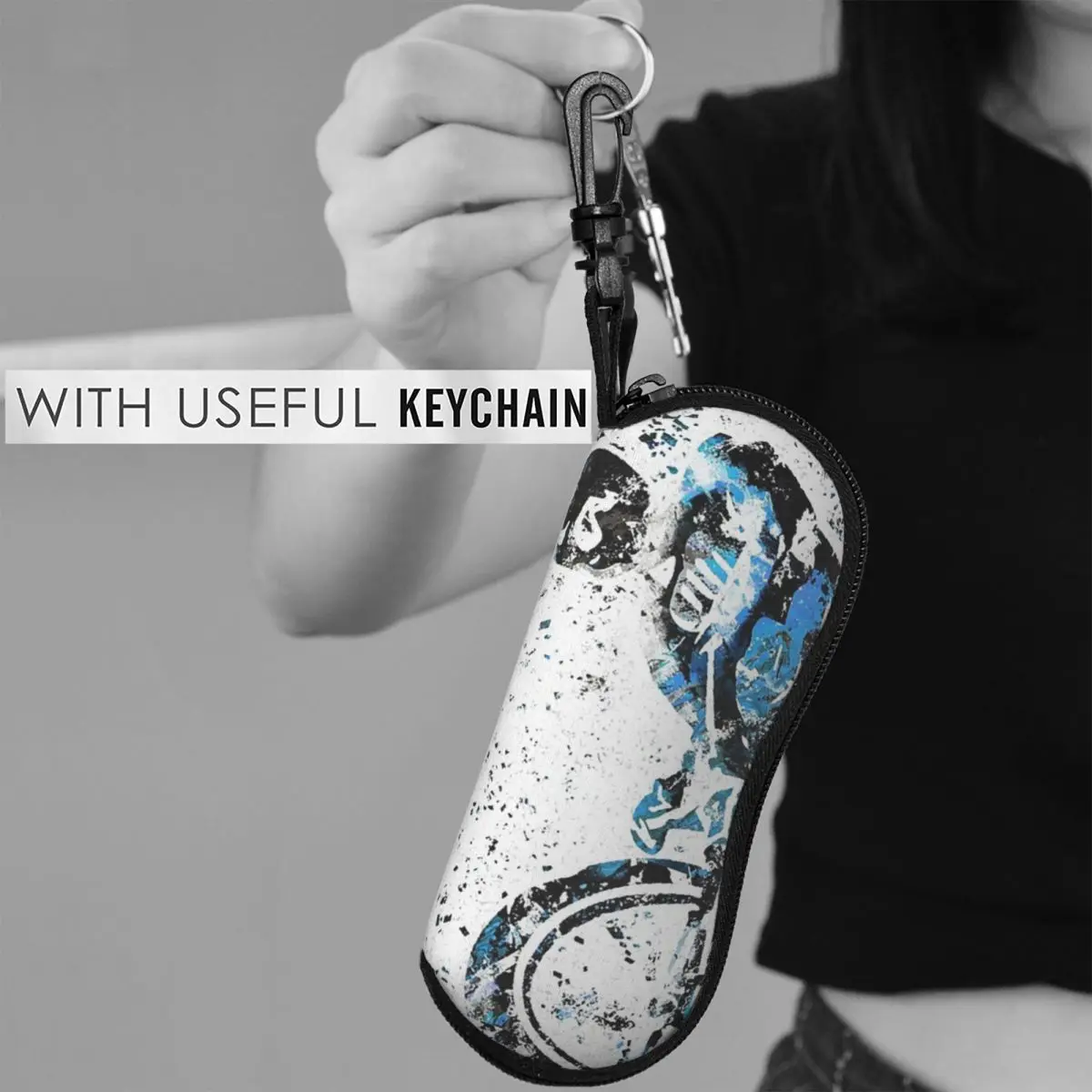 BMX ライダー BMX バイクシェルメガネケースポータブルサングラスボックス女性男性ソフト眼鏡バッグポーチ