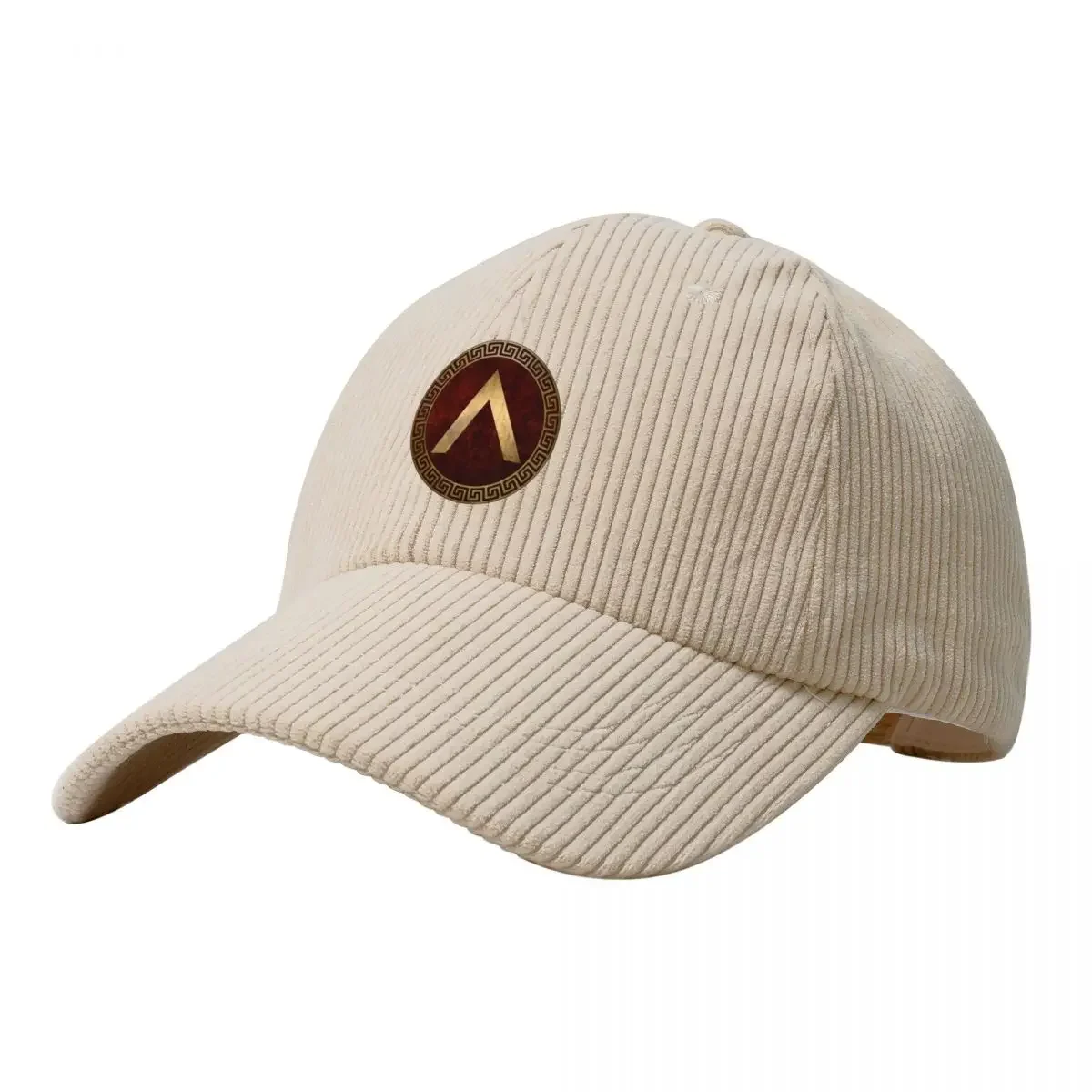 

Lacedaemonian Lambda Ancient Spartan Shield Corduroy Baseball Cap New Hat funny hat Mens Hats Women's