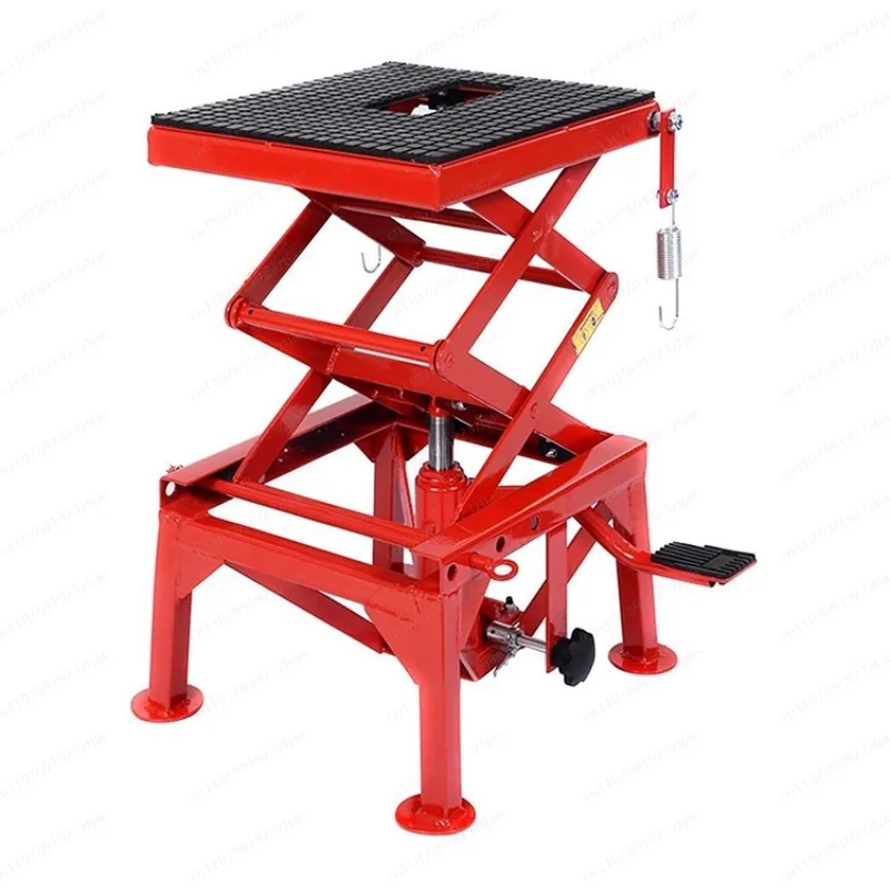 Fastening Straps Motorcycle Jack Scissor Load Capacity Hydraulic Portable Lift Stand Table Red Silver Blue