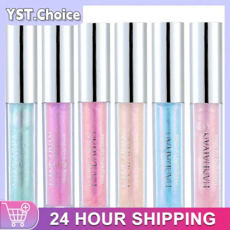 Holographic Dazzling Shimmering Waterproof Formula Long-lasting Iridescent Shine Crystal Glow Lip Tint Shiny Lip Color Makeup