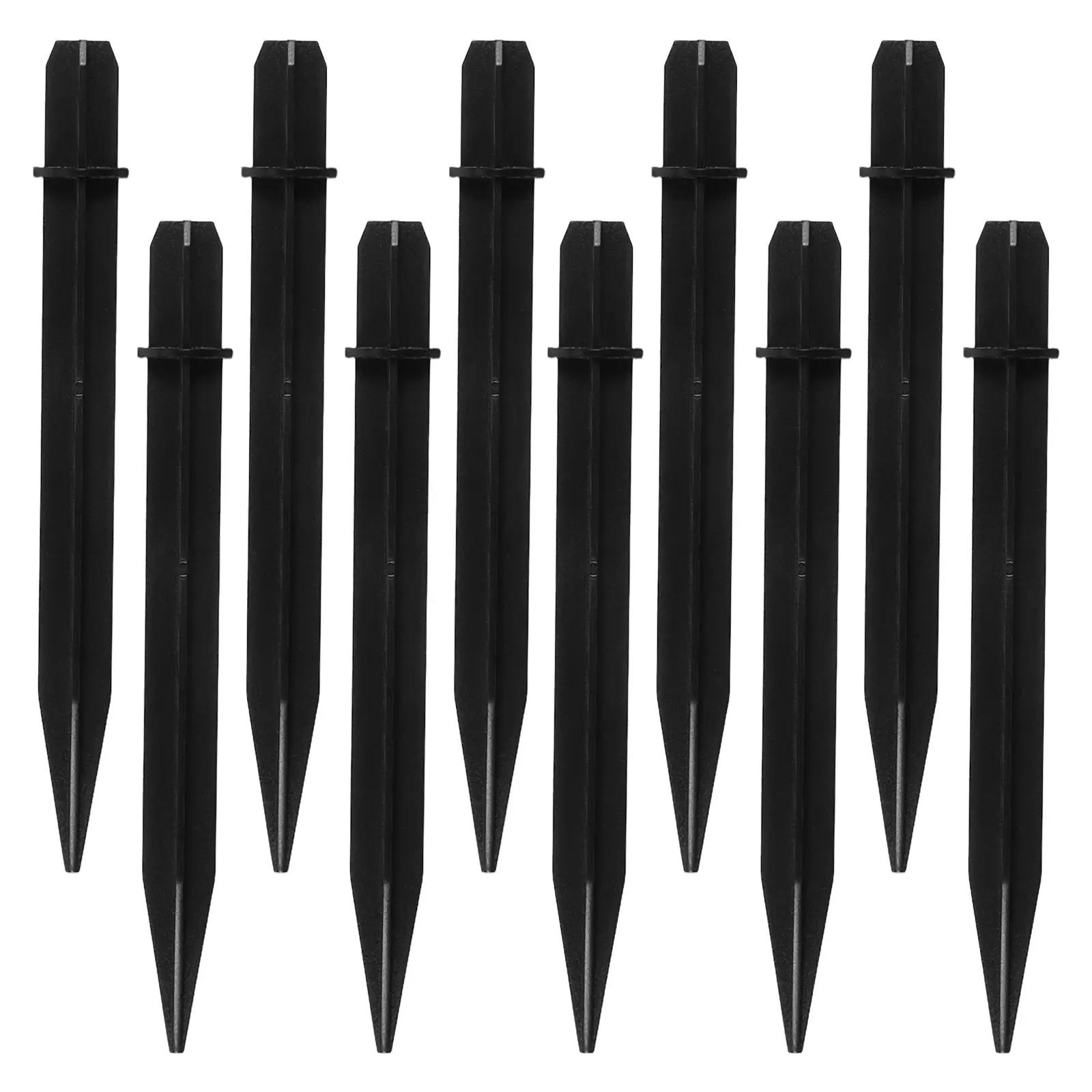 10Pcs Solar Light Stake Replacement Plastic Ground Spikes for Lawn Garden Patio Pathway Driveway Outdoor Light Installation