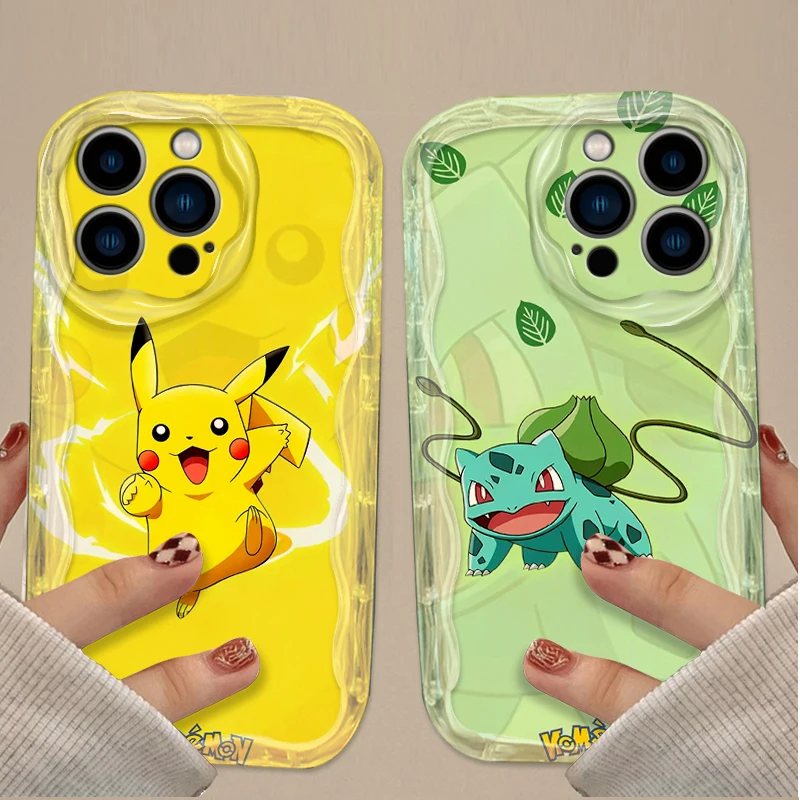 Custodia per telefono Cartoon P-Pokemon per iPhone 17 Air 16 15 14 13 12 11 Pro Max Plus 16E XR XS X 7 8 Cover posteriore in silicone antiurto