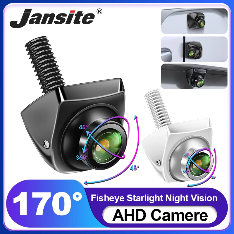 

Jansite AHD 170° Rear View Camera 1920x1080P CVBS 360 Degree Fisheye Lens Reverse Camera Universal Night Vision IP68 Waterproof