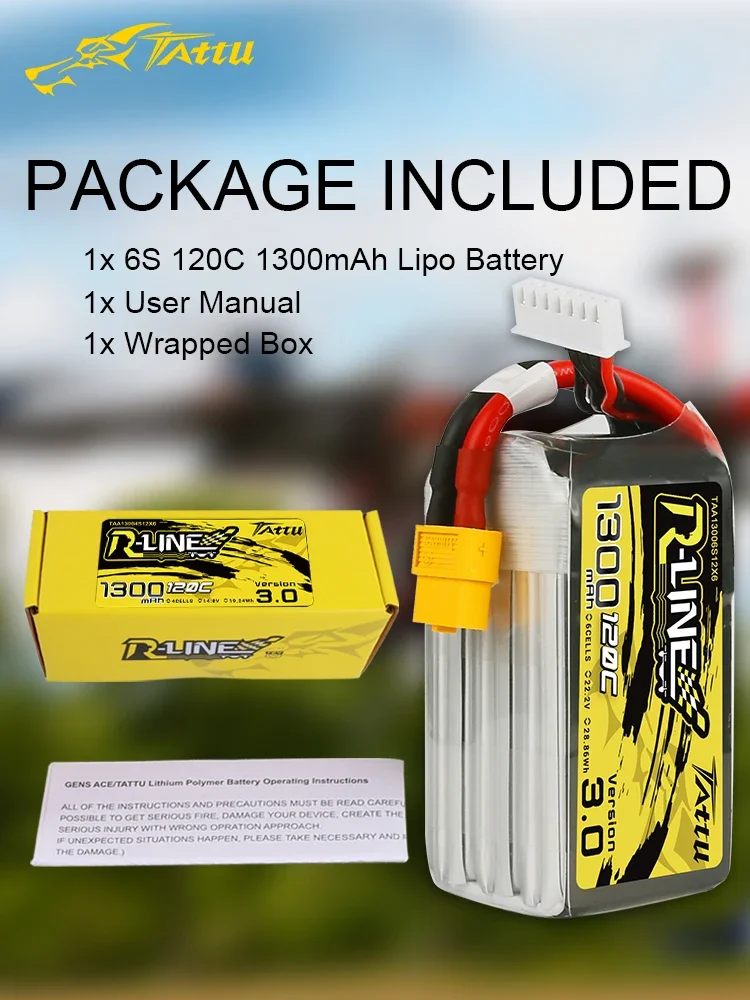 Tattu R-Line Version 3.0 V3 1300/1400/1550/1800/2000mAh 120C 4S 6S 4.2V Lipo Battery XT60 Plug FPV Racing Drone RC Quadcopter