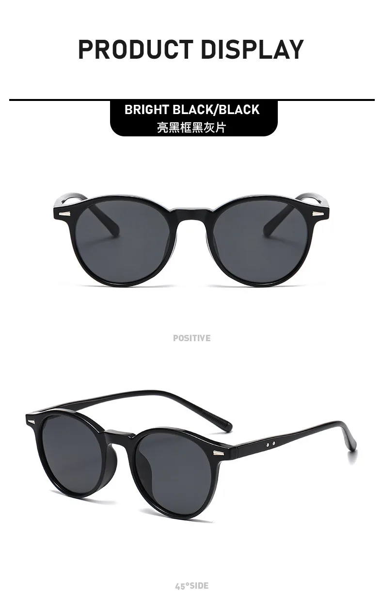 Neue Vintage Runde Sonnenbrille für Damen und Herren Marken-Kreisförmige Sonnenbrillen Ovale Brillen für Männer und Frauen – Detail 6