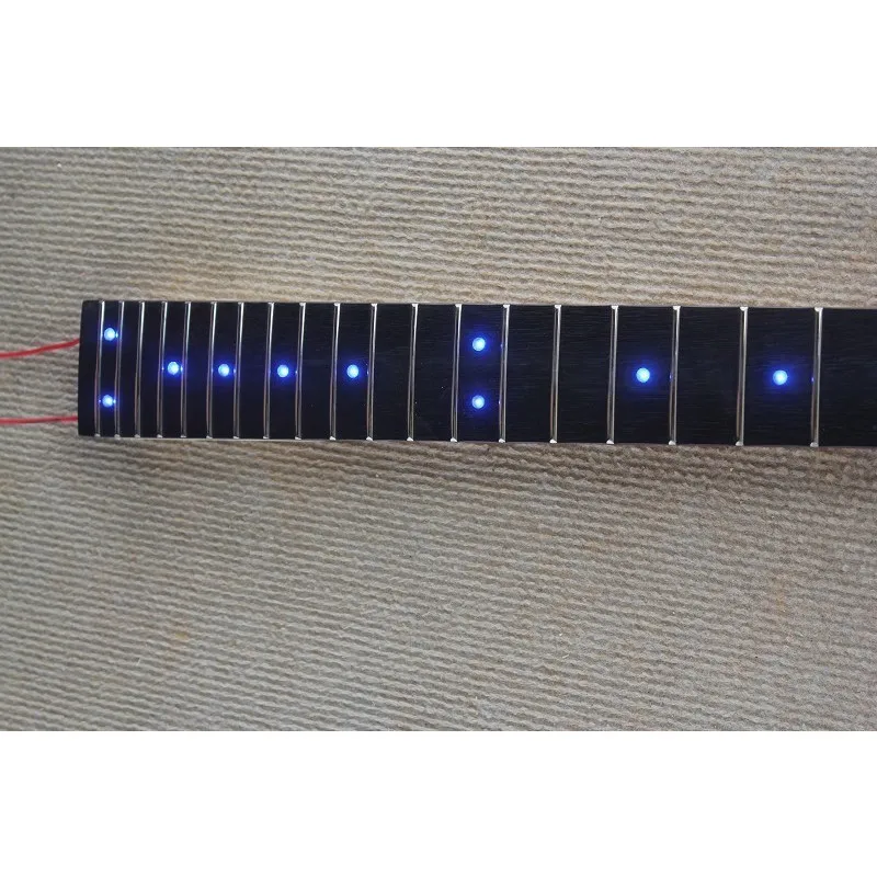 22 Frets Inlay LED Dots Rosewood Fretboard Maple Electric Guitar Neck Accessories Parts Musical Instruments