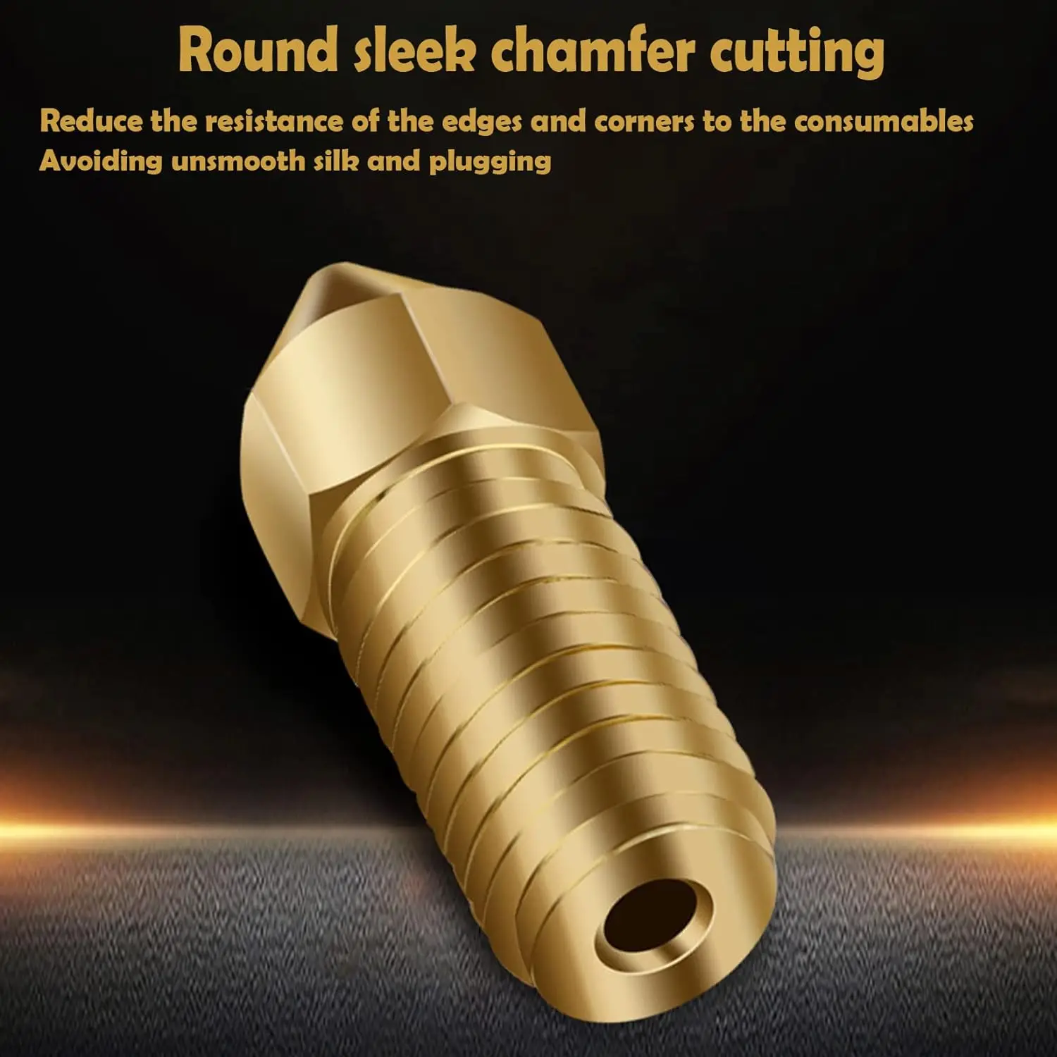 AnkerMake M5 Upgrade Brass Nozzle 0.4mm M6 Threaded Nozzles Durable Wear Resistance for 1.75mm Filament M5/M5C 3D Printer