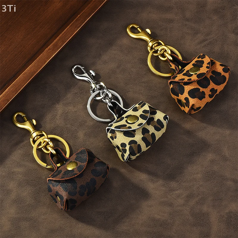 แฟชั่นเสือดาวพิมพ์ Mini กระเป๋าถือพวงกุญแจ Vintage ประณีตหูฟังกระเป๋าจี้แบบพกพาหนังกระเป๋าเหรียญขนาดเล็กของขวัญ