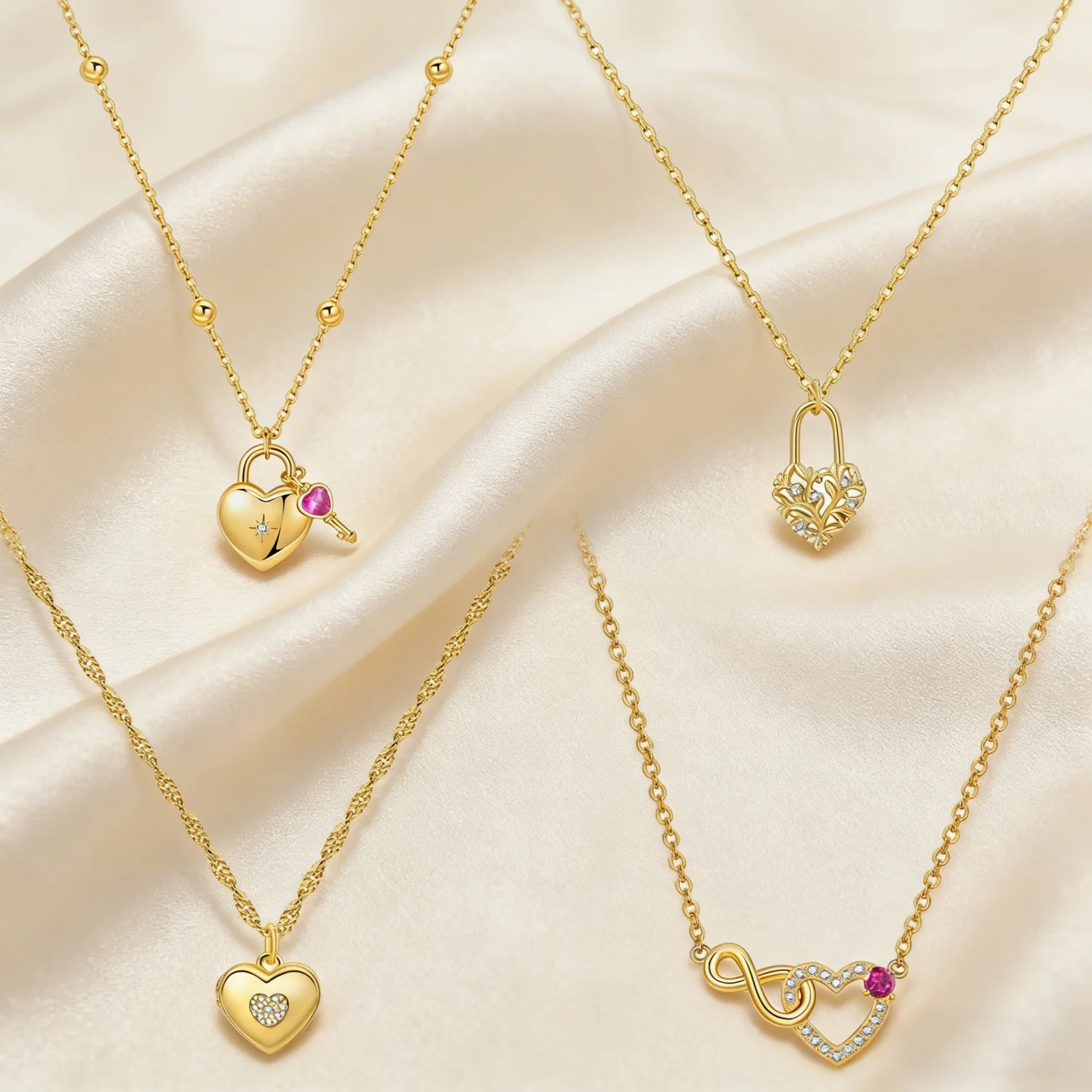 

S925 Sterling Silvery Necklace Fashion Love Heart Necklace 18K Gold Plated e for Women Luxury Jewelry Gift Valentine's Day Gift
