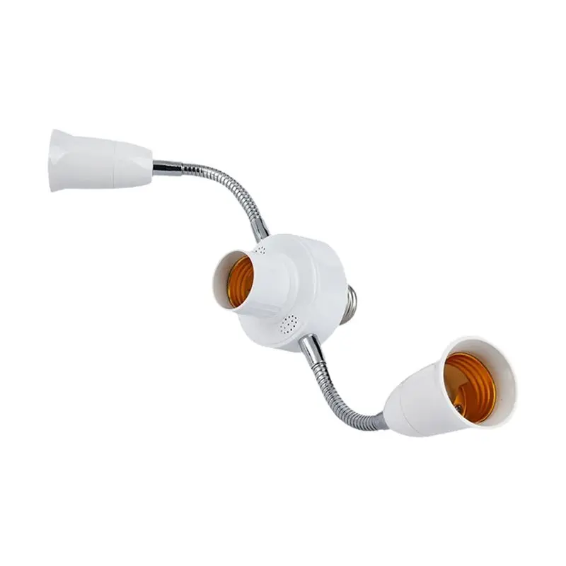 【PARTY  DAY】2X E27 LED Bulb Splitter Adapter Adjustable Light Holder Socket Converter For Exhibitions Light Holder 3 Heads