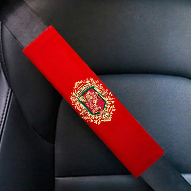 Harry Potter Badge Seat Belt Shoulder Cover Hogwarts School Badge Car Interior Accessories Harry Potter Car Seat Belt Cover